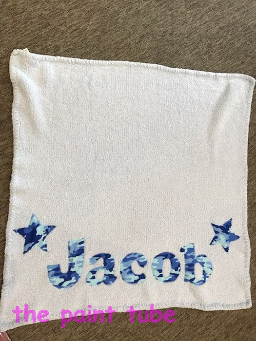 Jacob Chenielle Blanket with Fabric Name