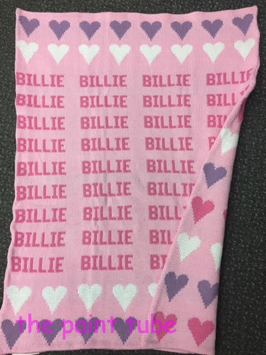 Billie Hearts Design Cotton Blanket