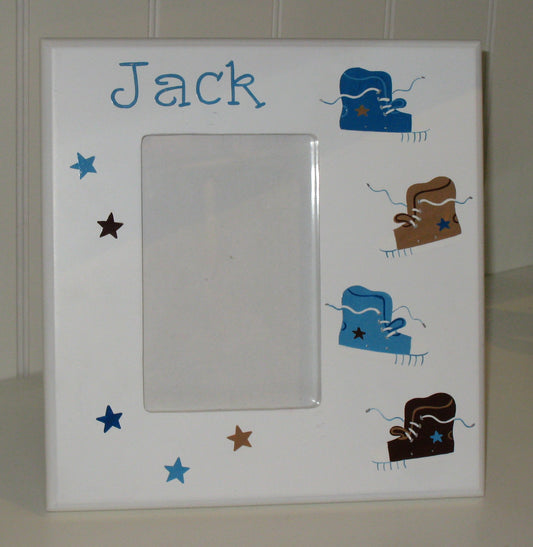Jack Sneakers Theme on White Side Picture Frame