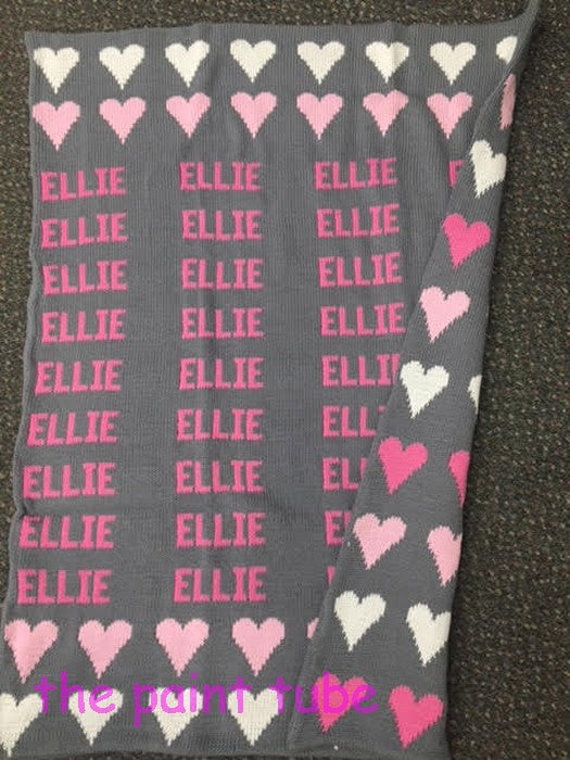 Ellie Hearts Design  Cotton Blanket