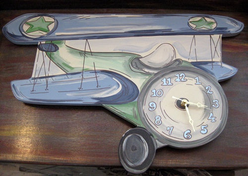 Vintage Airplane Clock