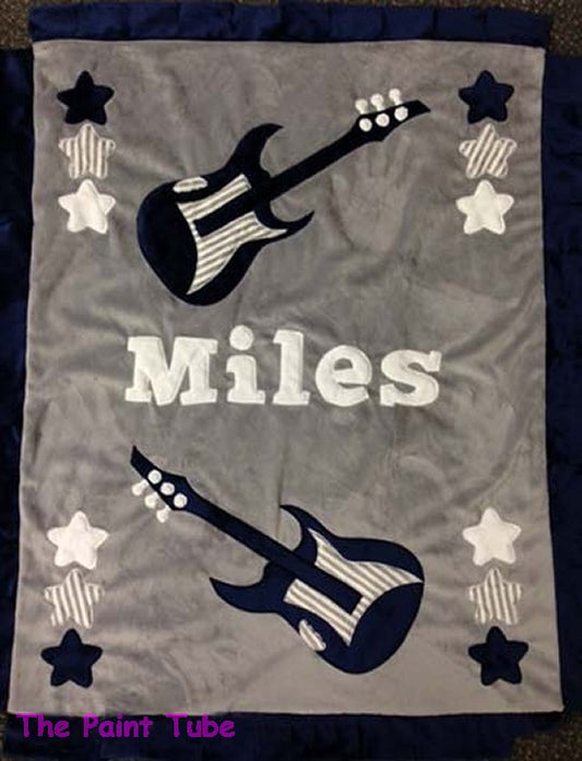 Miles Guitars Minky Blanket