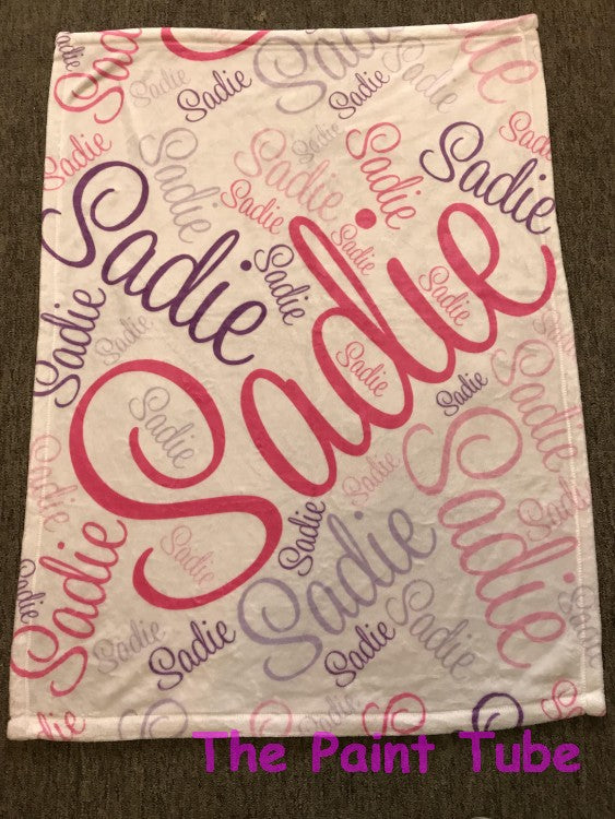 Sadie Repeating Name Striller Blanket