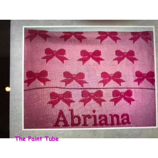 Abrianna Bows 100% Cotton Knit Blanket